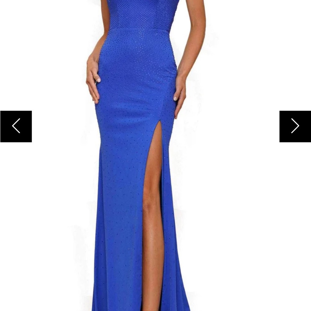 Colors of California Blue Prom Dress